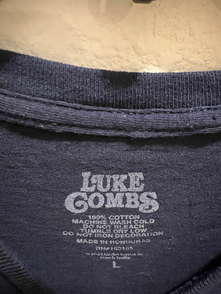 Luke Combs 2013 Navy Short Sleeve Graphic Tour Tee — image 2 of 6